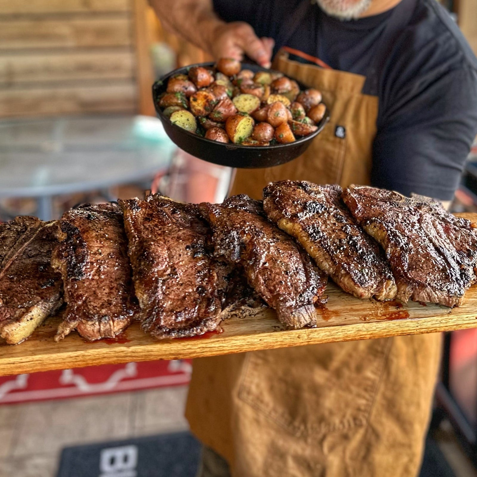 T-bone Steak and Parsley Potatoes - Blackstone Products