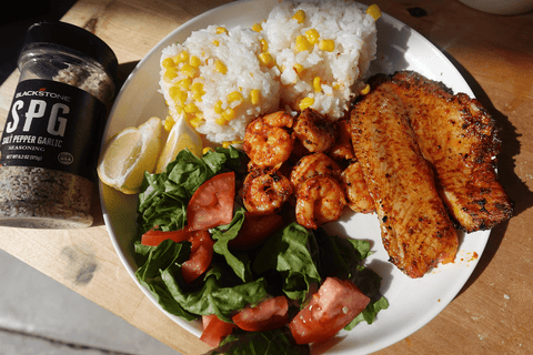 Tilapia & Shrimp in a Zesty Charred Chile Sauce