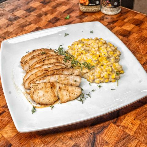 Turkey Tenderloins and Creamed Corn
