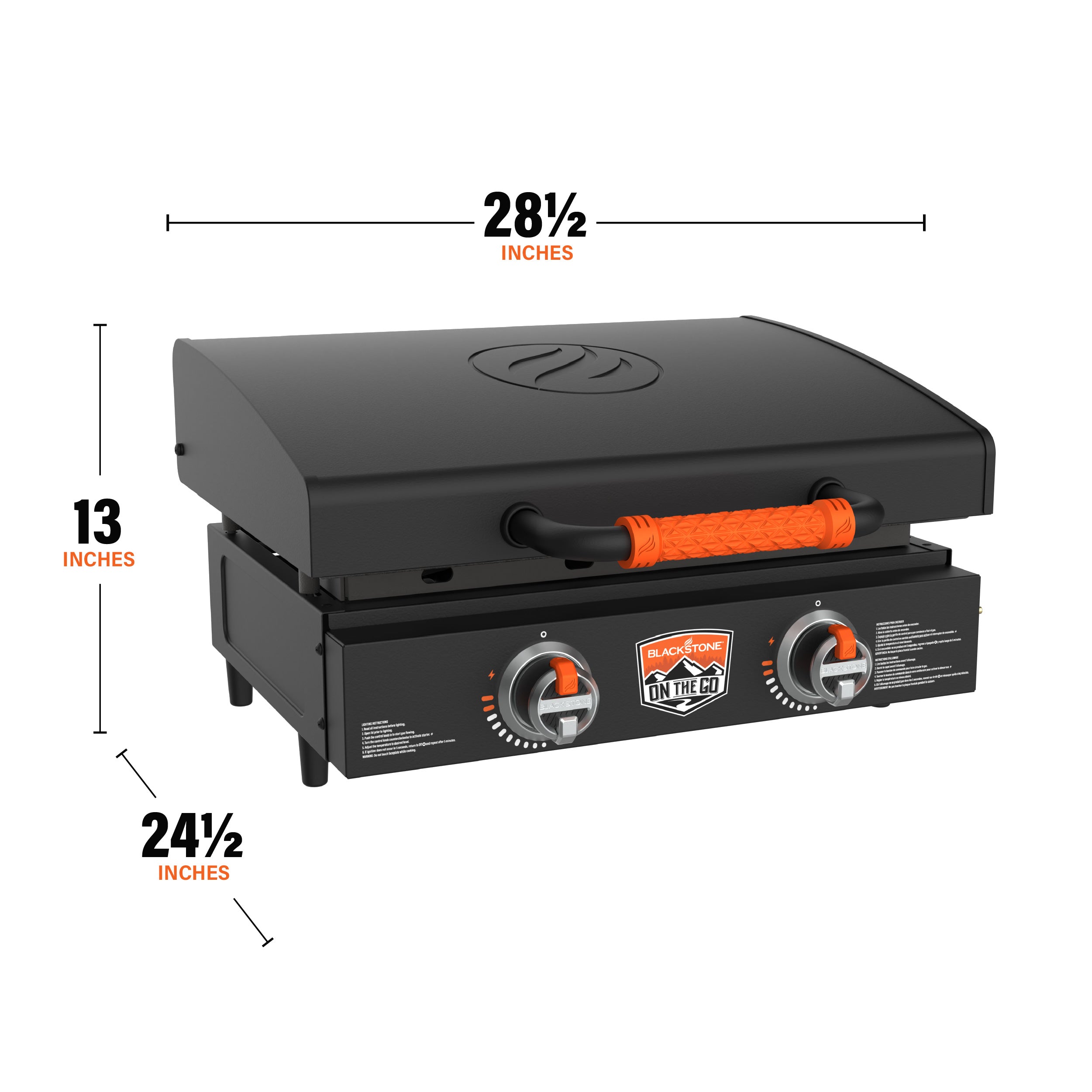 On The Go 22” Tabletop Griddle with Hood