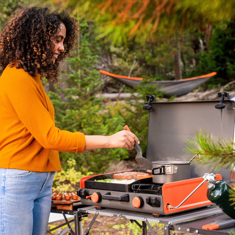12x14" Camping Griddle with Side Burner - Blackstone Products