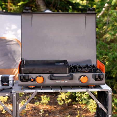 12x14" Camping Griddle with Side Burner - Blackstone Products