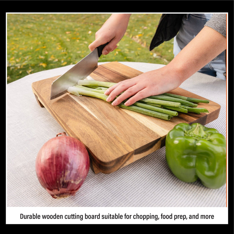 14"x11" Wood Cutting Board W/ Feet - Blackstone Products