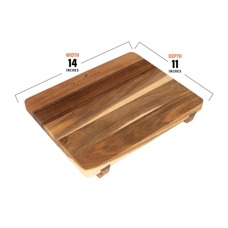 14"x11" Wood Cutting Board W/ Feet - Blackstone Products