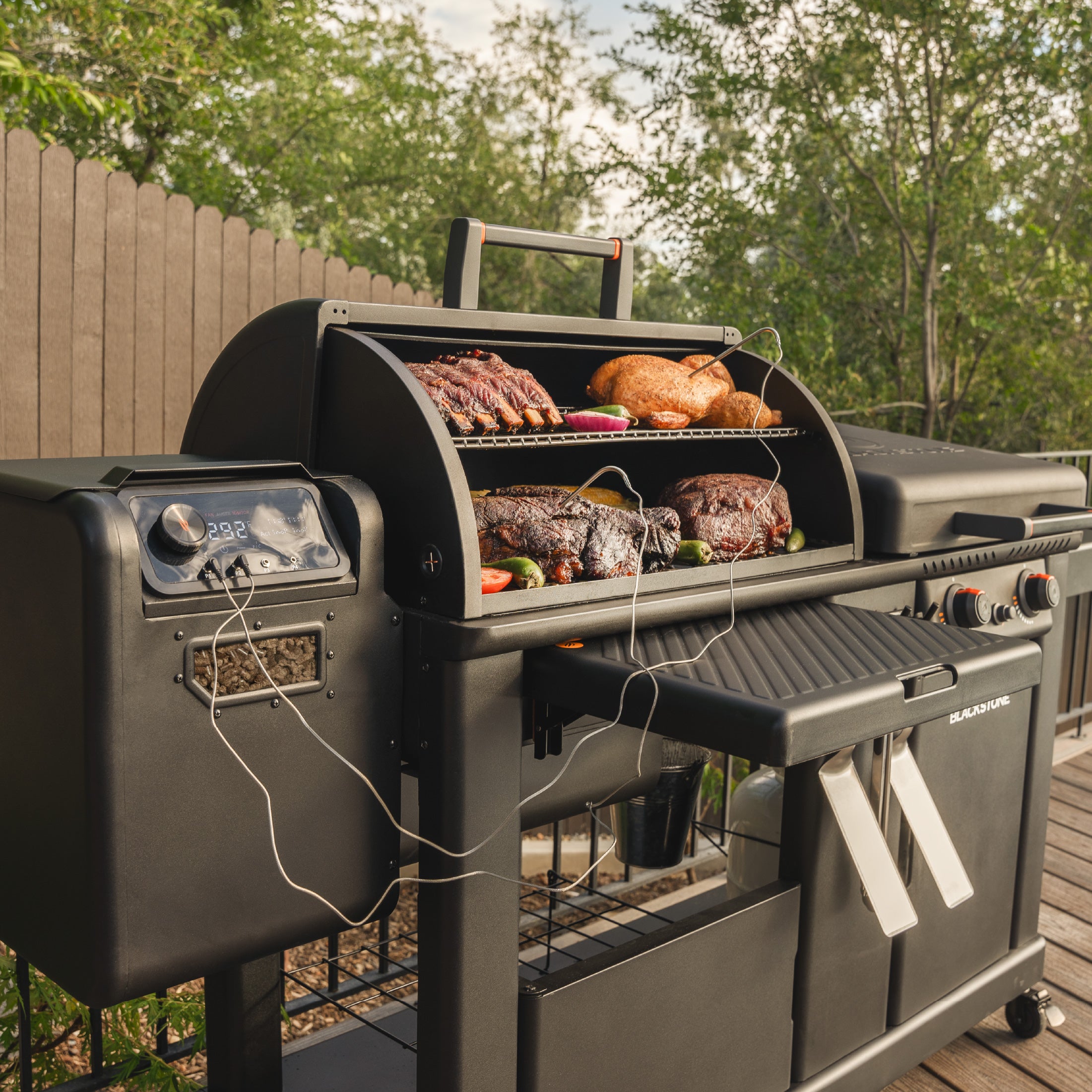 Bbq and smoker combo hotsell