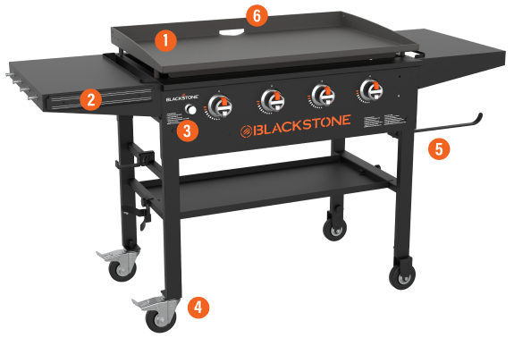 36" Griddle features