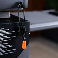The securing hood latch keeps the hood secure during travel. 