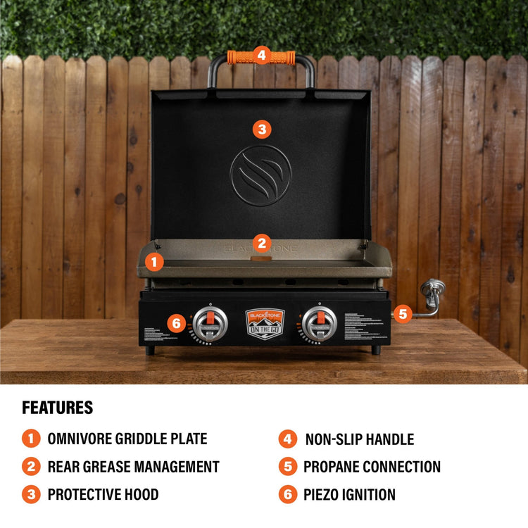 22” Tabletop Griddle with Hood - | Blackstone Products