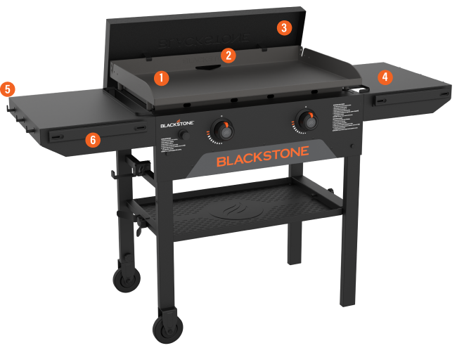 28" Griddle with Hard Cover features
