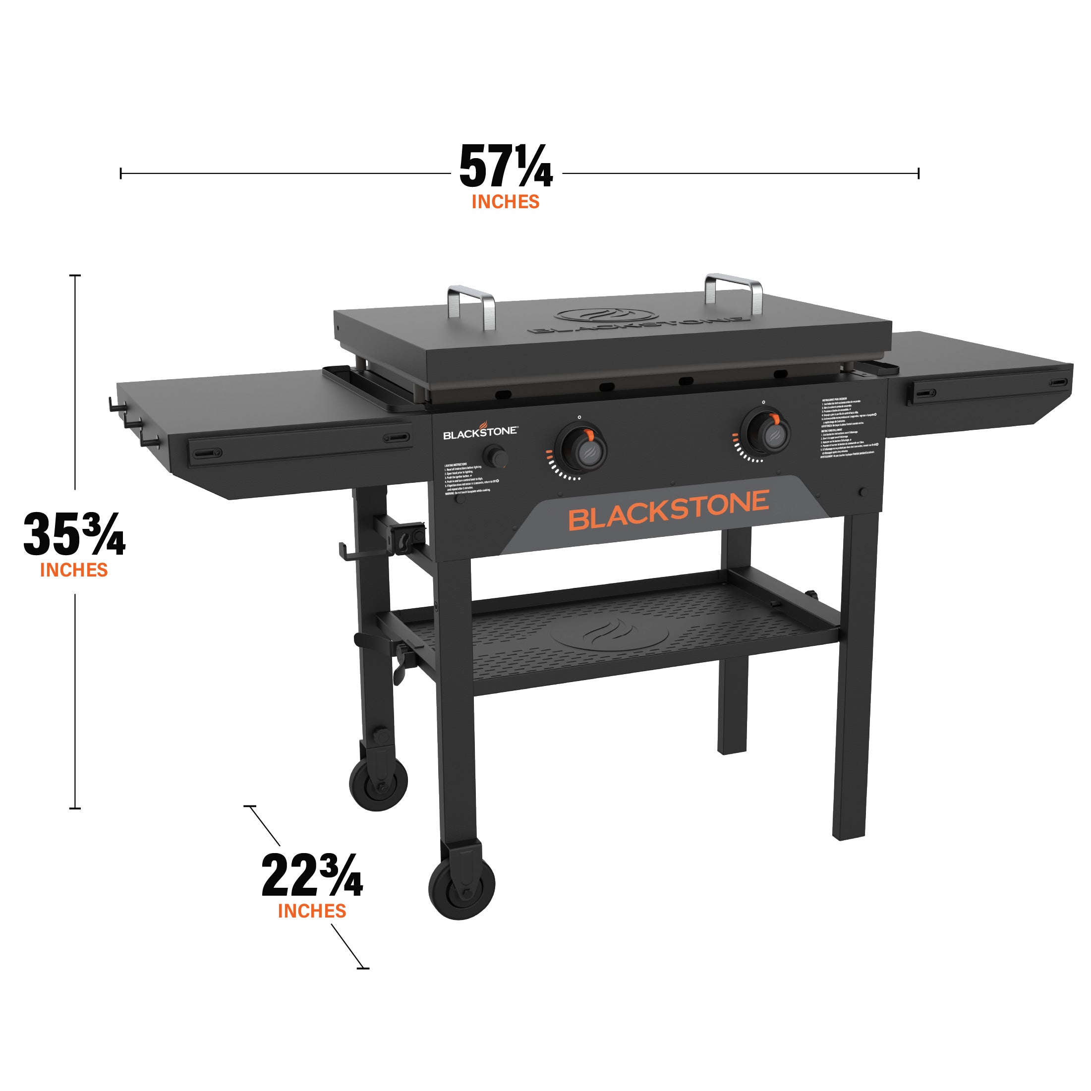 Blackstone 28 Original Griddle with Hard Cover 2 Burner Liquid Propane Flat Top Grill 2388