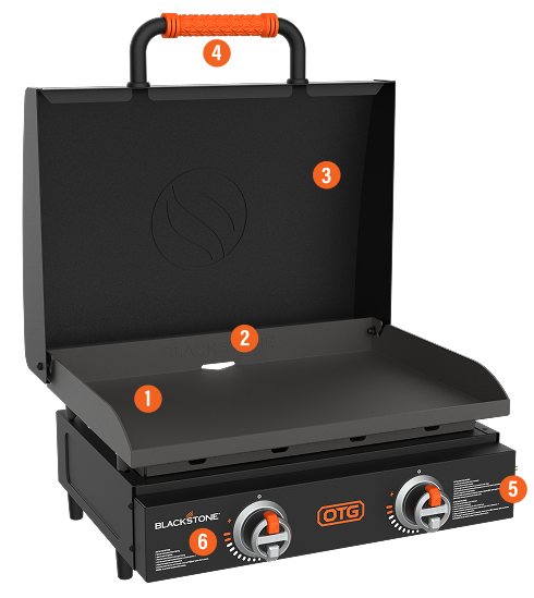 22” Tabletop Griddle with Hood features