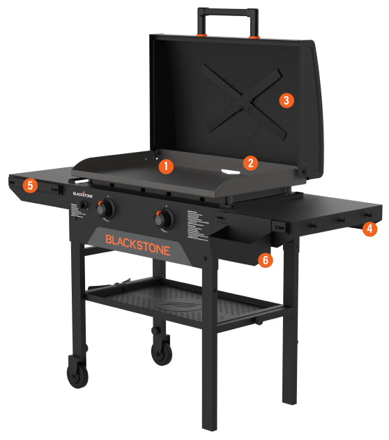 28" Griddle with Hood features
