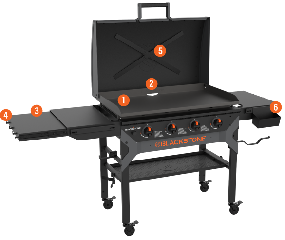 36" Griddle with Hood Bundle features
