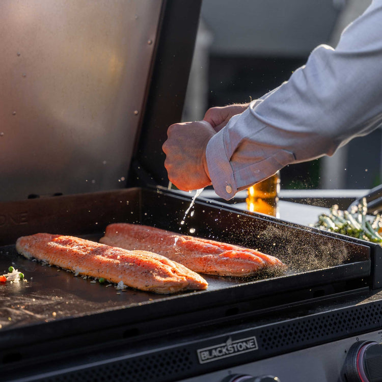 28" Deep Kitchen Griddle in Stainless Steel w/Hood - | Blackstone Products