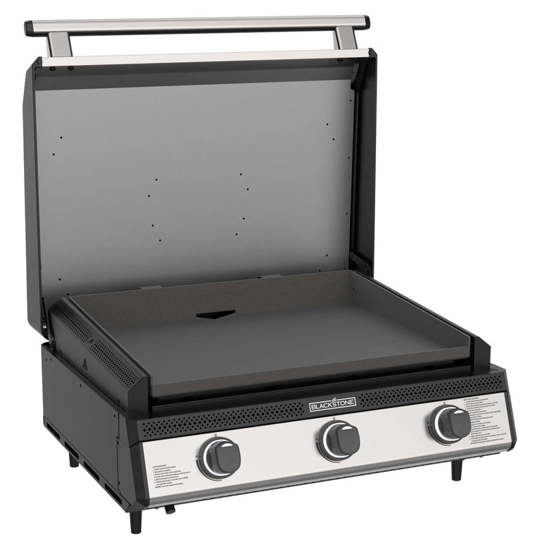 28" Deep Kitchen Griddle in Stainless Steel w/Hood - | Blackstone Products