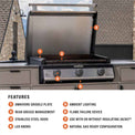 28" Drop - in Griddle with Hood (Natural Gas) - 28" Griddle with Hood | Blackstone Products