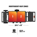 Two independent heat zones across 517 square inches of cooking space ensure you're able to cook a variety of foods simultaneously. 