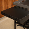 Side shelf tool hooks are a convenient way to store your tools. 