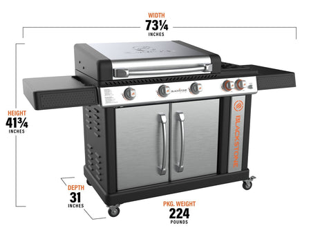 28" XL Stainless Steel W/Rangetop - Blackstone Products