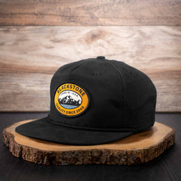 Black Trucker Hat W/Blackstone Oval Patch