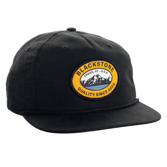 Black Trucker Hat W/Blackstone Oval Patch