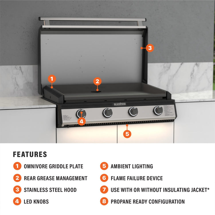 36" Drop - in Griddle with Hood - | Blackstone Products