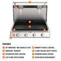 36" Drop-In Griddle with Hood Natural Gas - | Blackstone Products