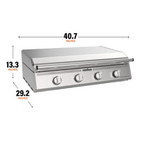 36" Drop-In Griddle with Hood Natural Gas - | Blackstone Products