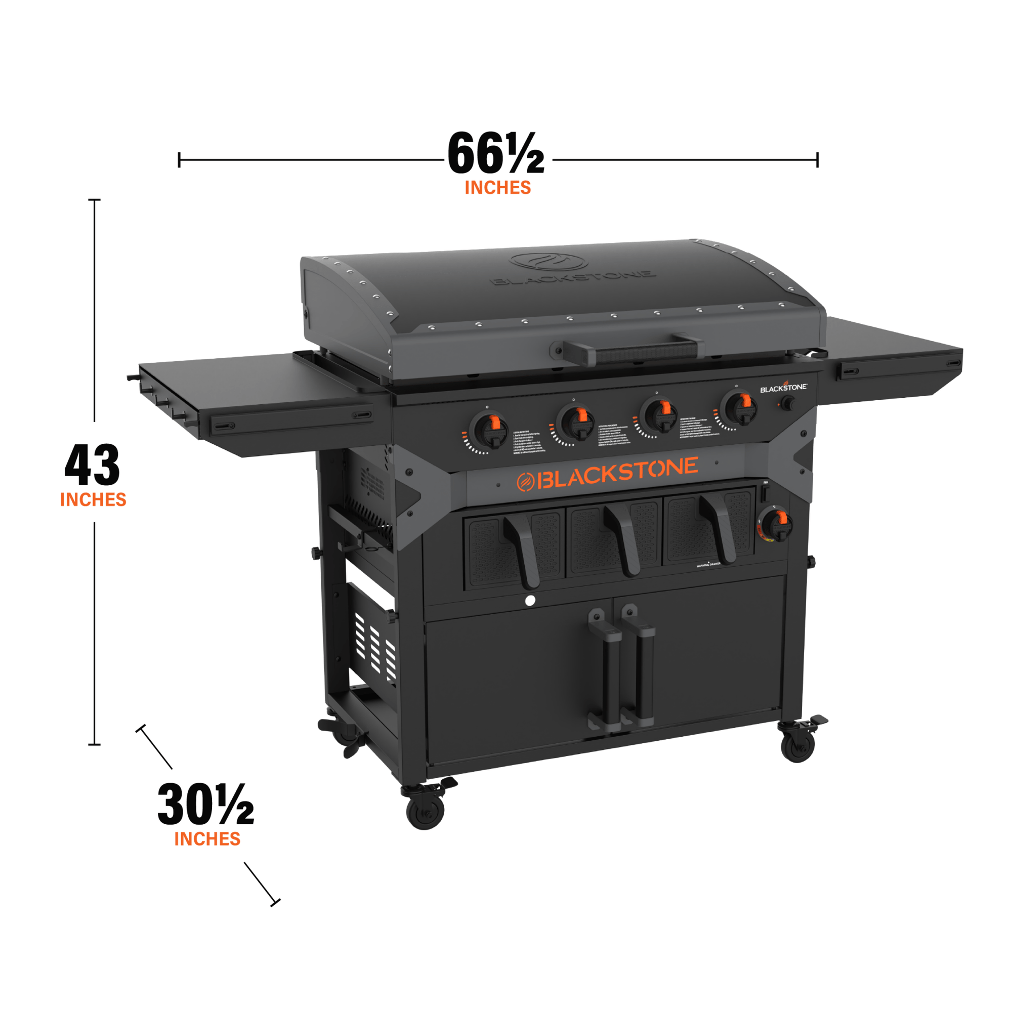 Griddle dimensions