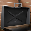 The reinforced 'X' brace hood protects your griddle plate from the elements, so you can cook time and time again. 