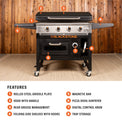36" Griddle Pizza Oven Airfryer Combo - Griddles with Air Fryer | Blackstone Products