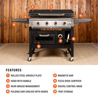 36" Griddle Pizza Oven Airfryer Combo - Griddles with Air Fryer | Blackstone Products