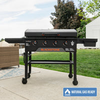 The 36" Griddle with Hood is natural gas ready. 
