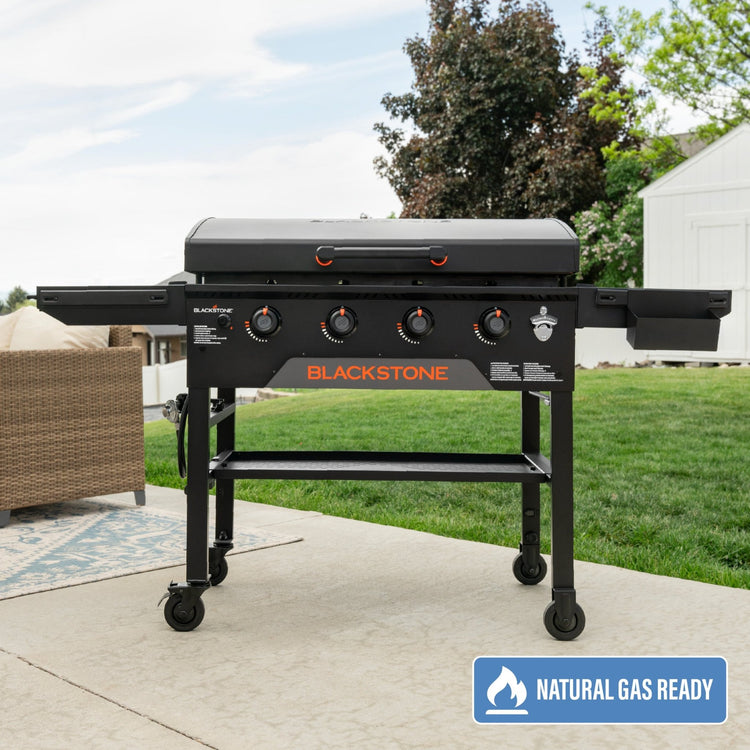 The 36" Griddle with Hood is natural gas ready. 