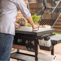 Use the hard cover to protect your griddle surface when not in use. 