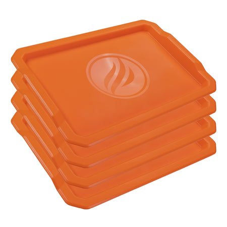 Orange Serving Tray 4 Pack