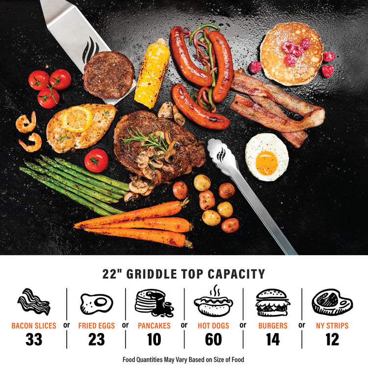 22" Griddle with Flexfold Legs
