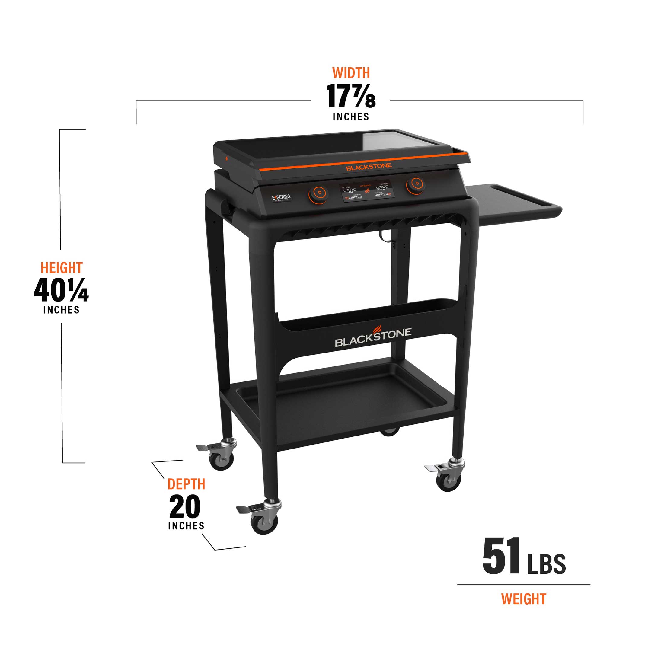 E Series 22 Electric Tabletop Griddle with Cart Blackstone Products