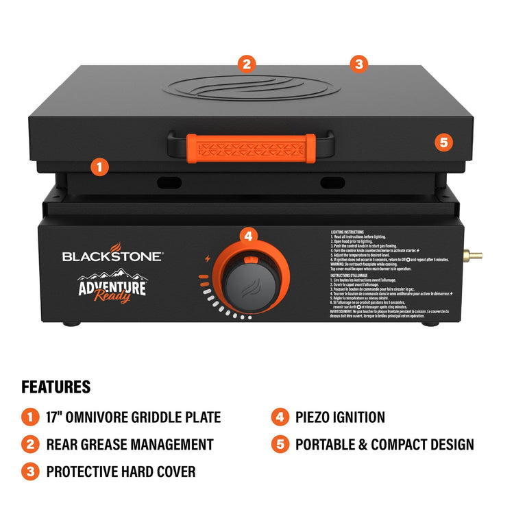 Adventure Ready 17” Tabletop Griddle - 17" Griddle | Blackstone Products