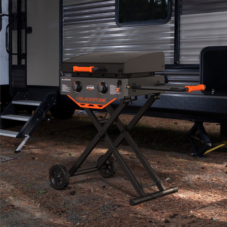 Adventure Ready 22” Griddle with Flexfold Legs - 22" Griddle with Hood | Blackstone Products