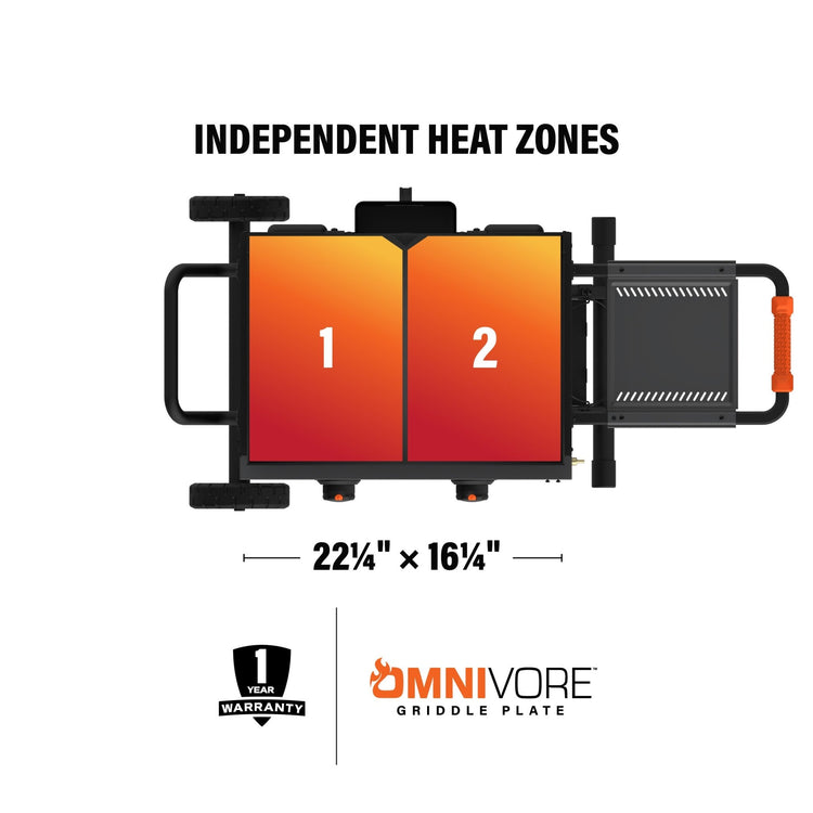 Adventure Ready 22” Griddle with Flexfold Legs - 22" Griddle with Hood | Blackstone Products