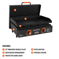Adventure Ready 22” Tabletop Griddle with Hard Cover - 22" Griddle | Blackstone Products