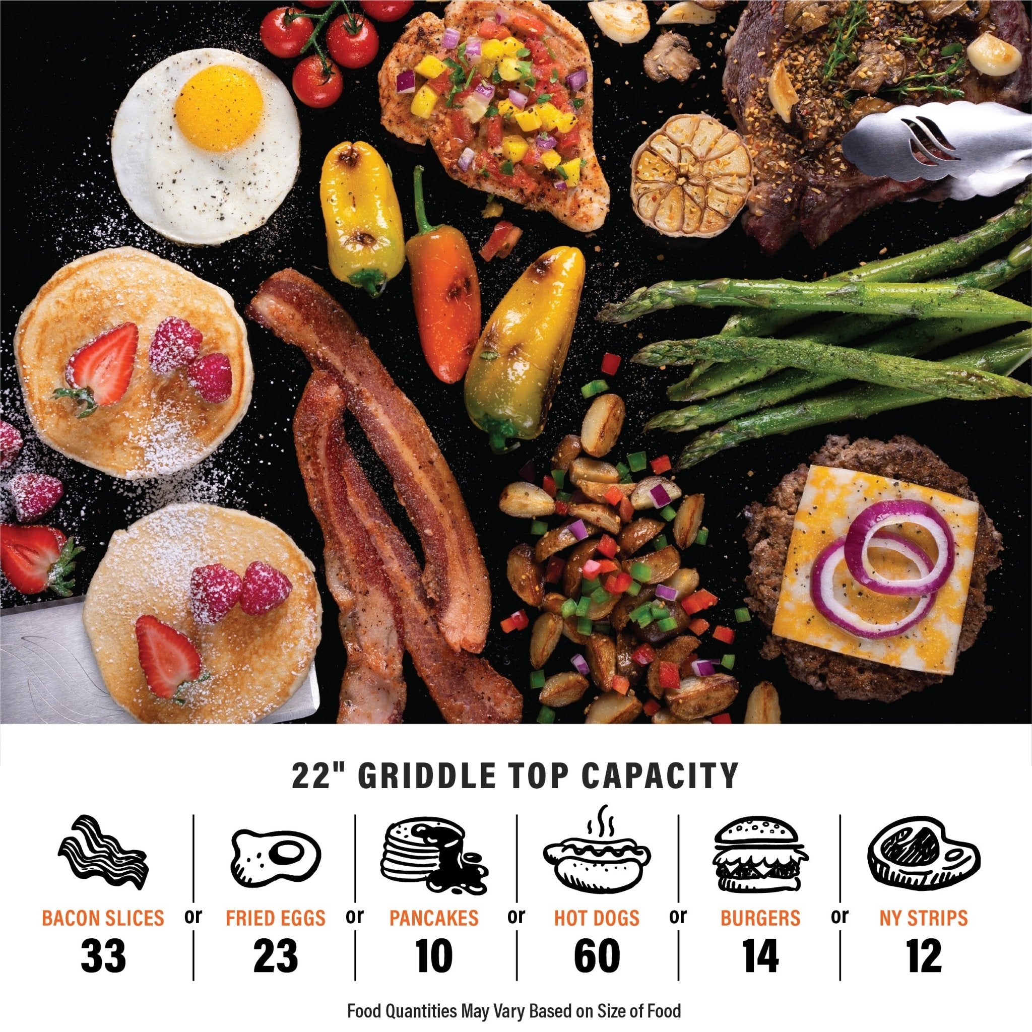 Adventure Ready 22” Tabletop Griddle with Hard Cover - 22