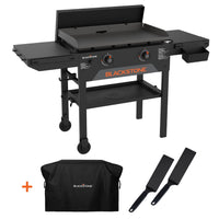 Exclusive - 28" Griddle with Hard Cover Bundle includes 28" Griddle with Hard Cover, 28" Griddle Cover, and limited edition black spatulas. 