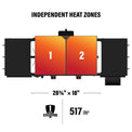 With two independently controlled heat zones across 517 square inches of cooking space, you'll have all the room you need to cook a variety of meals simultaneously. 