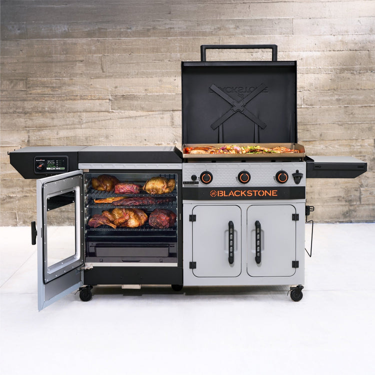 Bronco 28" XL Griddle Vertical Pellet Smoker Combo - Blackstone Products