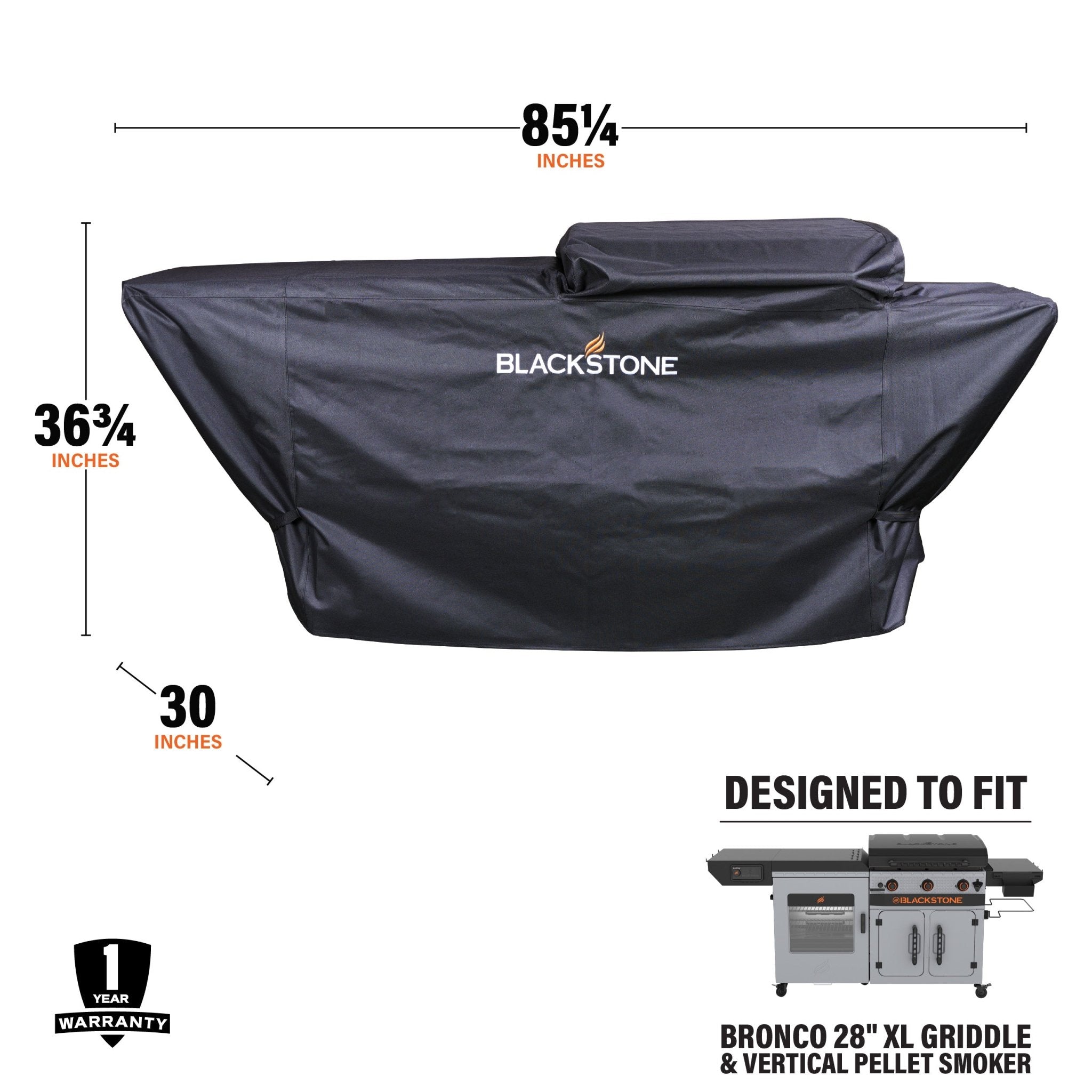 Bronco 28” XL Griddle Vertical Pellet Smoker Combo Cover - Covers & Carry Bags | Blackstone Products