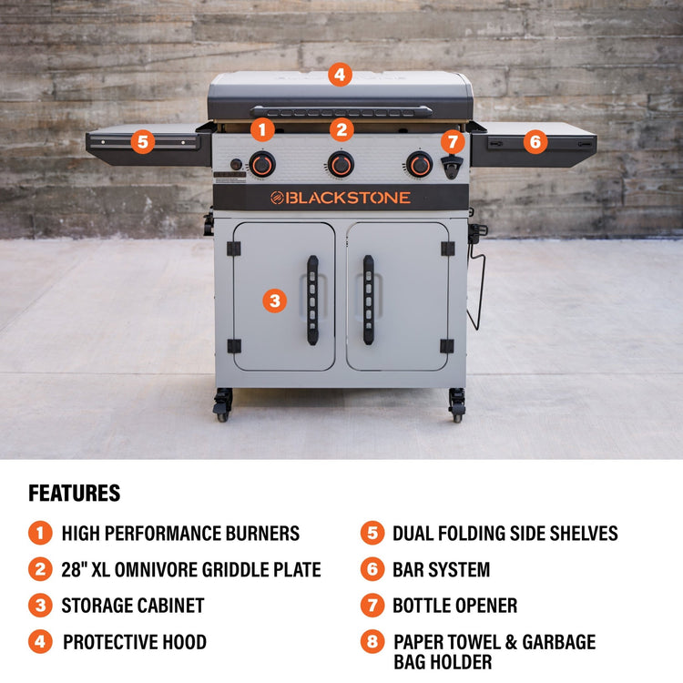 Bronco 28" XL Griddle with Cabinet - Blackstone Products