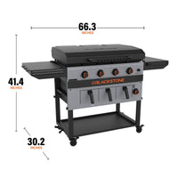 Bronco 36” Griddle Airfryer Combo - 36" Griddle with Hood | Blackstone Products