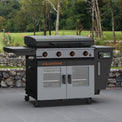 Bronco 36” Griddle Vertical Pellet Smoker Combo - 36" Griddle with Hood | Blackstone Products
